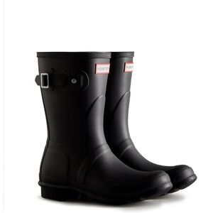 Hunter Original Shortie Women Rain Boot Brand New - BLACK